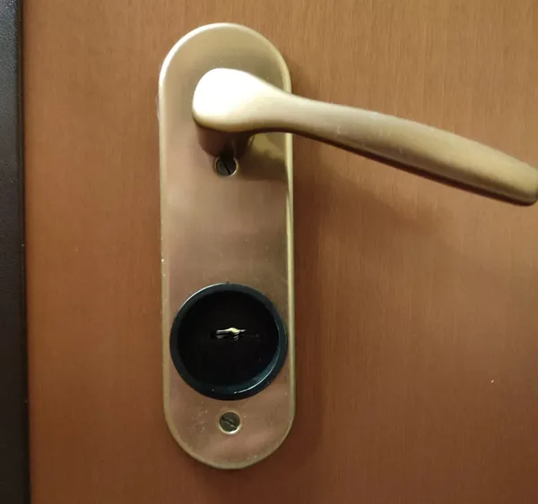 Placca con defender e cilindro europeo su porta blindata – Bologna