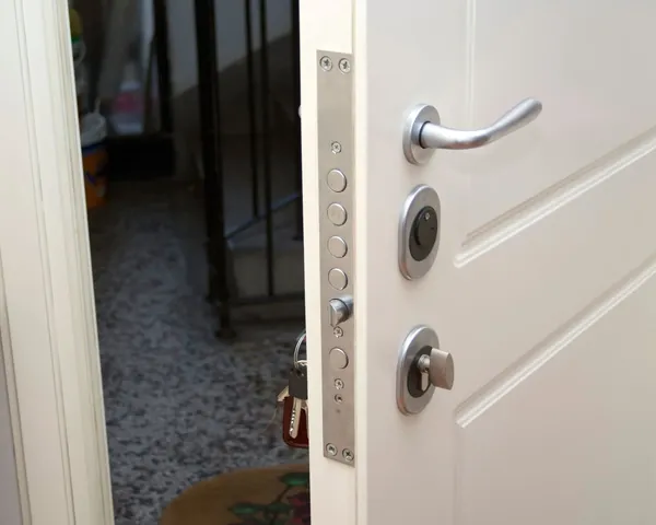 Porta blindata bianca con serratura principale e di servizio – Bologna
